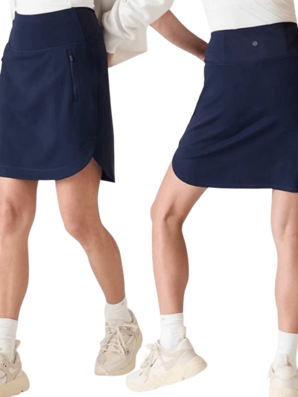Athleta Fairway Golf Skort 18" Womens Small Navy Country Club Preppy Active NWOT - Picture 2 of 15